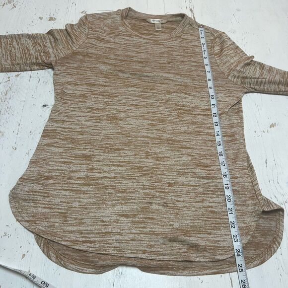 Banana Republic Long Sleeve Jersey T-Shirt S Luxespun Pullover Top Stretch Tan - Picture 8 of 11